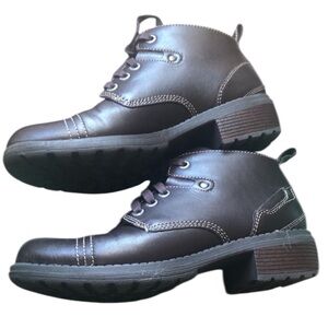 EASTLAND OVERDRIVE LEATHER LACE UP BOOTS BROWN SIZE 6